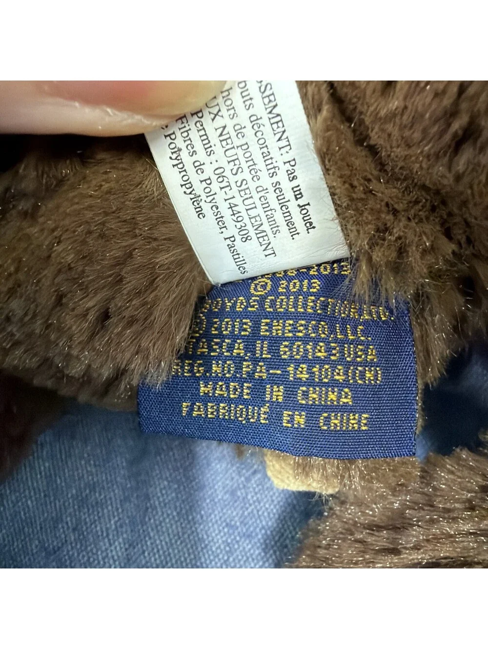 Boyd Bear 2013 Moose With Orange Bowtie Corduroy Horns Beanbag Weighted Soft